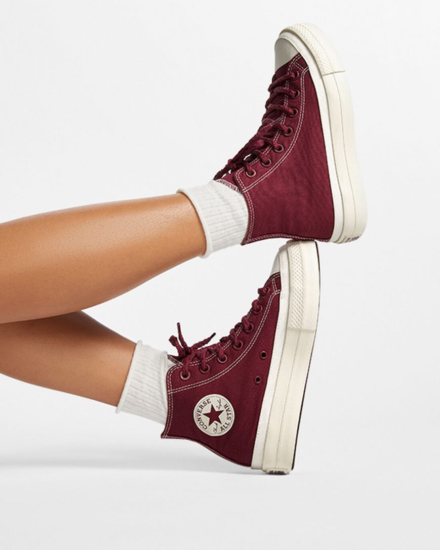 Women's Converse Chuck Taylor All Star Lift Tonal Canvas High Top Platform Shoes Pink | AU 06381D